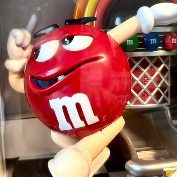 M&M's ROCK'N ROLL CAFE DISPENSER Candy M&M Red & Green Characters Minty! 1st ed. - Picture 9 of 13